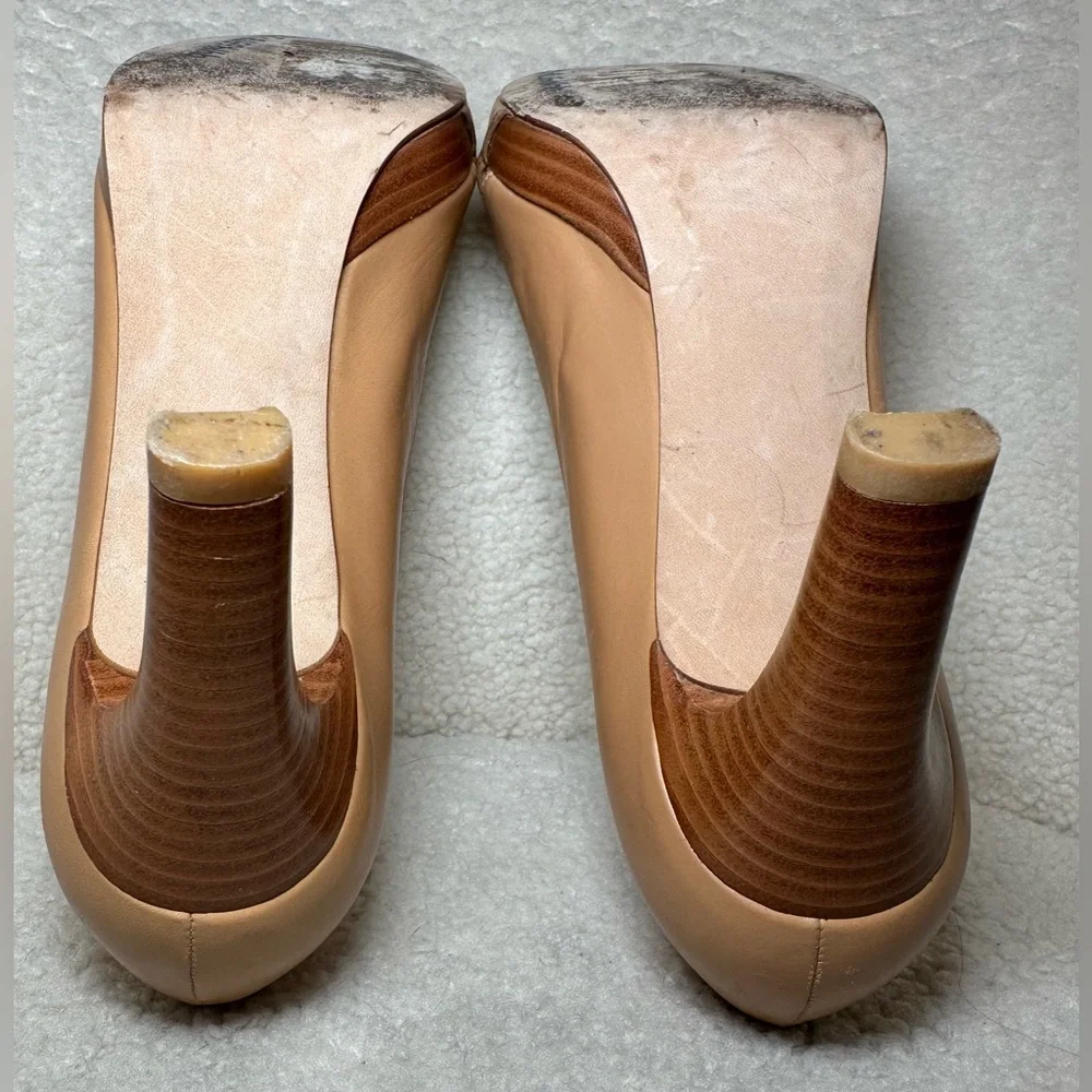 Stuart Weitzman Overit women’s high heels pumps tan brown nude neutral classic 8